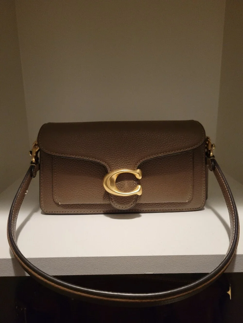Coach Tabby Shoulder Bag 20 Dark Stone Leather CY201
